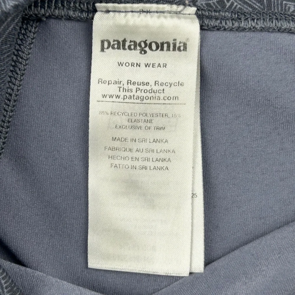 Patagonia Centered Tights Gray Geometric Print Leggings‎ Women's Large - Picture 4 of 12